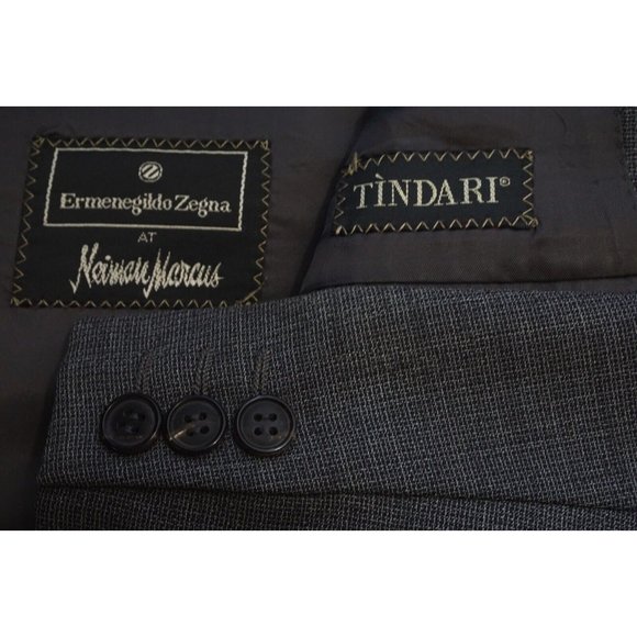 Ermenegildo Zegna Tindari Gray Woven Wool Sport Coat Jacket Sz 44R